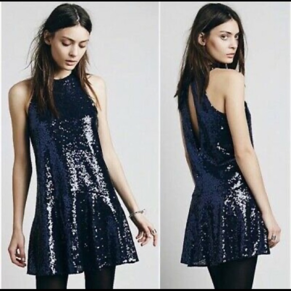 Free People Liquid Shine Sequin Dress